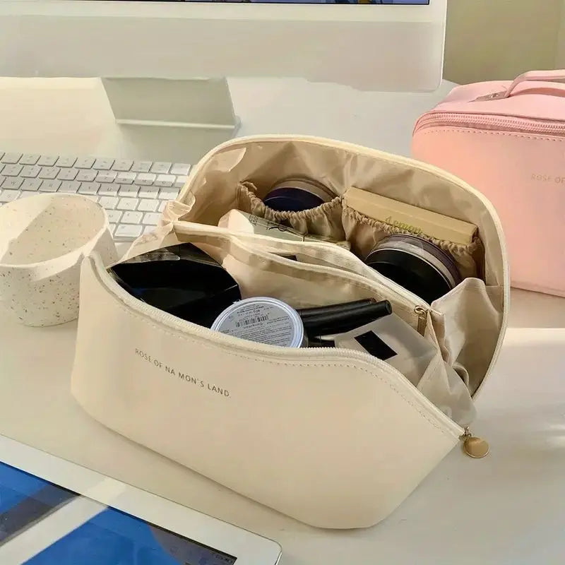 Wasserdichte Leder-Kosmetiktasche – Stilvolle Ordnung für unterwegs