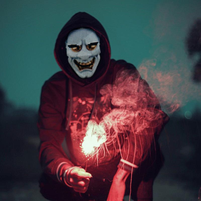 Ansigtsforandrende LED-maske - App-styret & genopladelig
