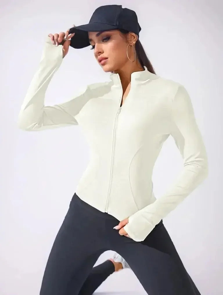 Yoga Slimfit Damenjacke mit Reißverschluss - Stil und Komfort für jedes Training