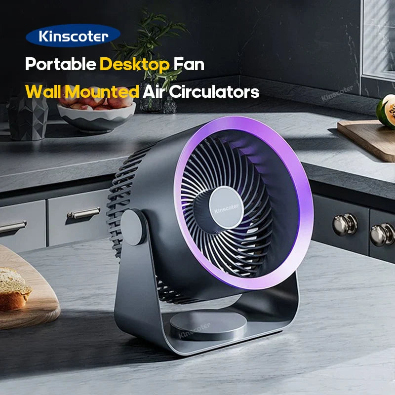 Tragbarer rotierender Ventilator | Kompakt, leistungsstark und wiederaufladbar
