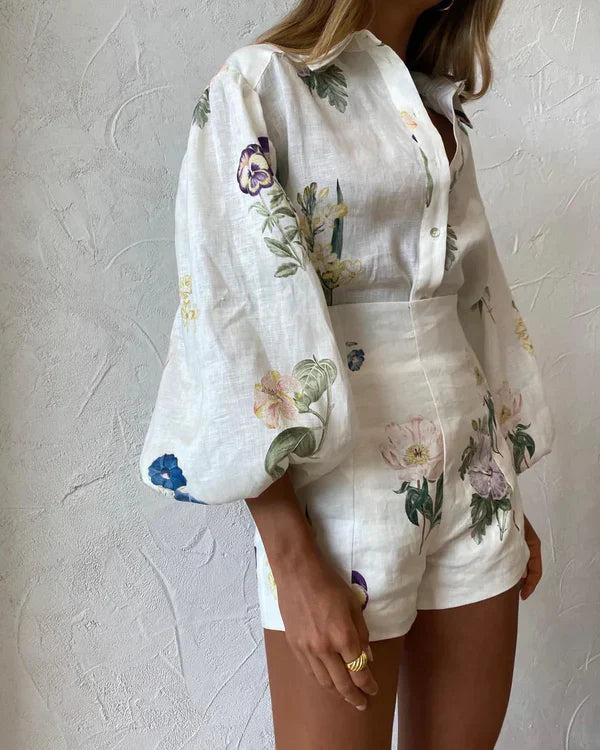 Marianne - Zweiteiliges Retro-Blumen-Set
