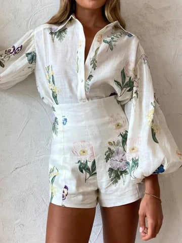 Marianne - Zweiteiliges Retro-Blumen-Set