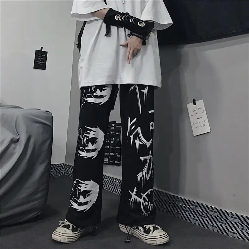 Anime streetwear baggy sweatpants | Komfort og stil til daglig brug