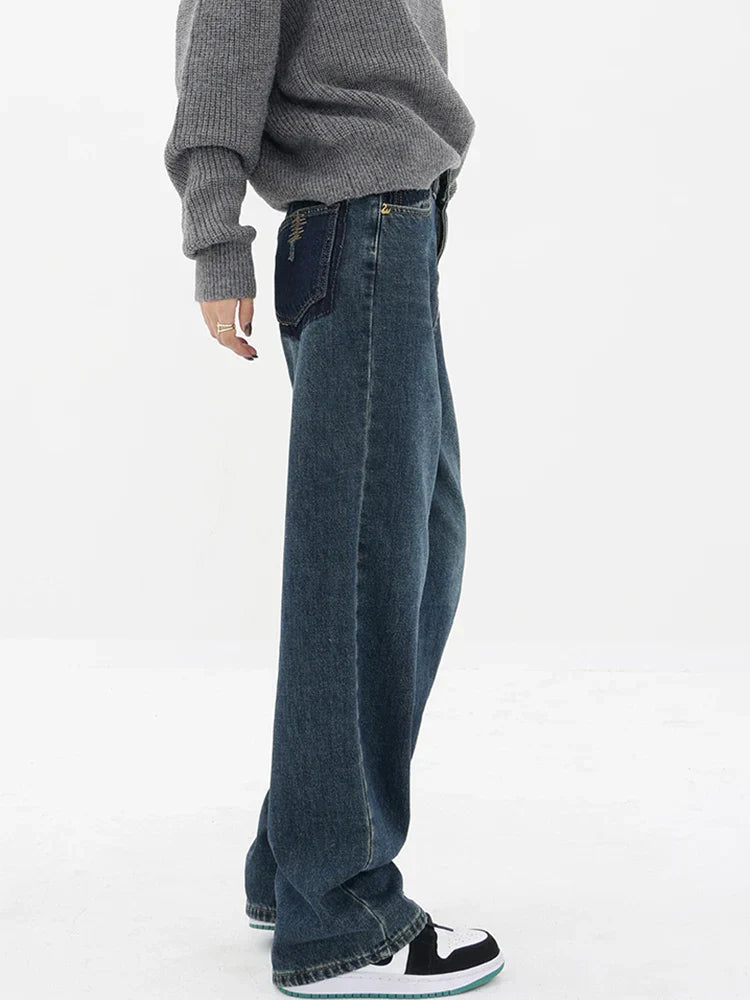 Jean vintage taille haute | Streetwear élégant et confortable