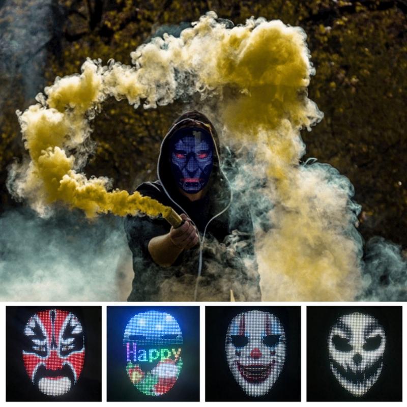 Ansigtsforandrende LED-maske - App-styret & genopladelig