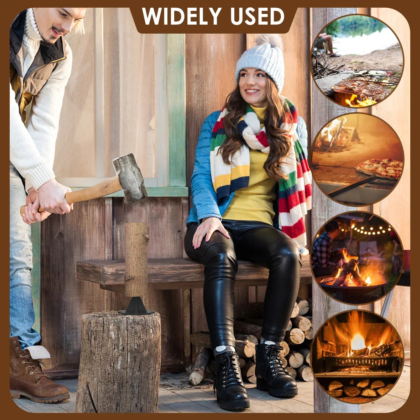 Handlicher Holzspalter - Sicheres und einfaches Spalten von Holz ohne Kraftaufwand