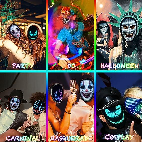 Ansigtsforandrende LED-maske - App-styret & genopladelig