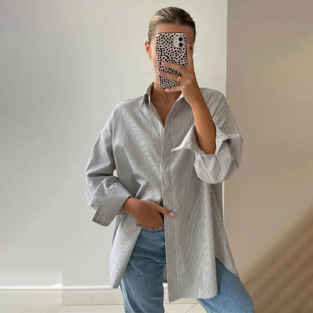 Luxe Gestreifter Damen Cardigan | Stilvolle und Bequeme Kleidung