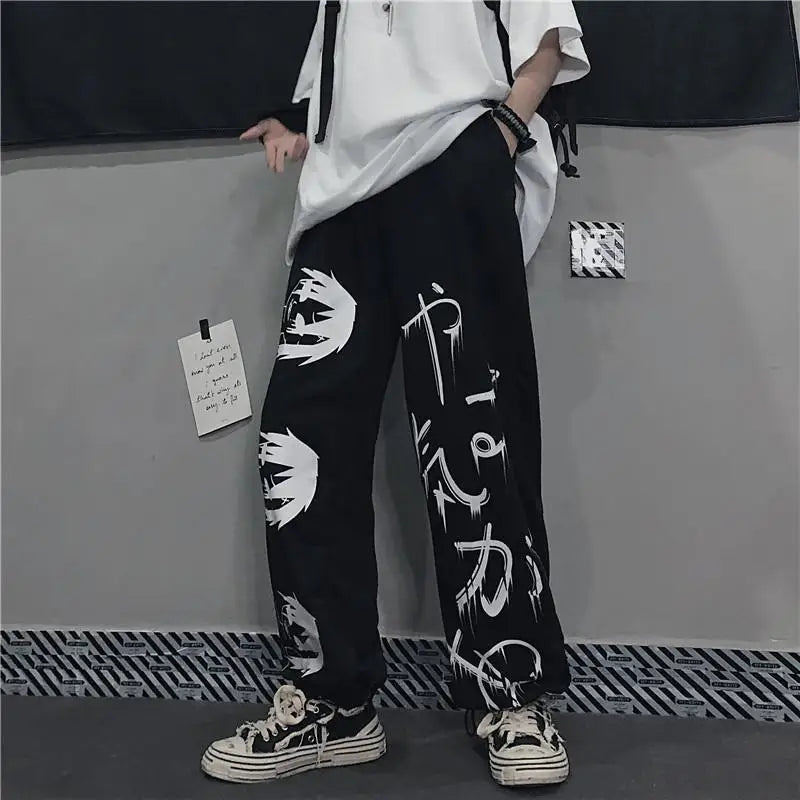 Anime streetwear baggy sweatpants | Komfort og stil til daglig brug