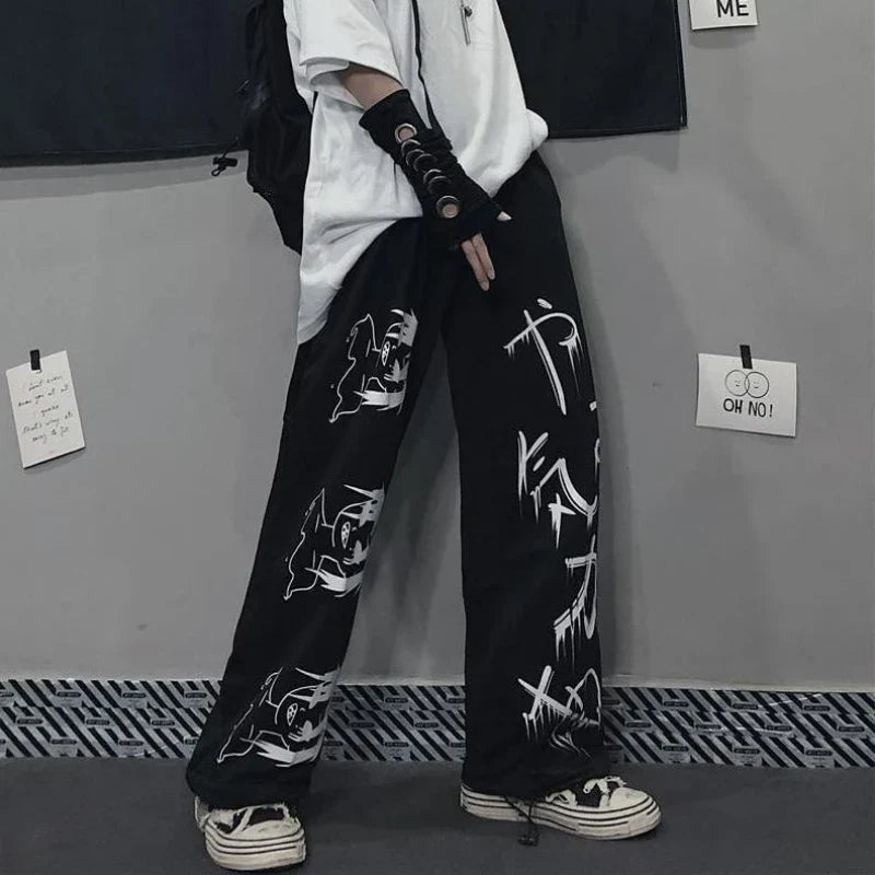 Anime streetwear baggy sweatpants | Komfort og stil til daglig brug