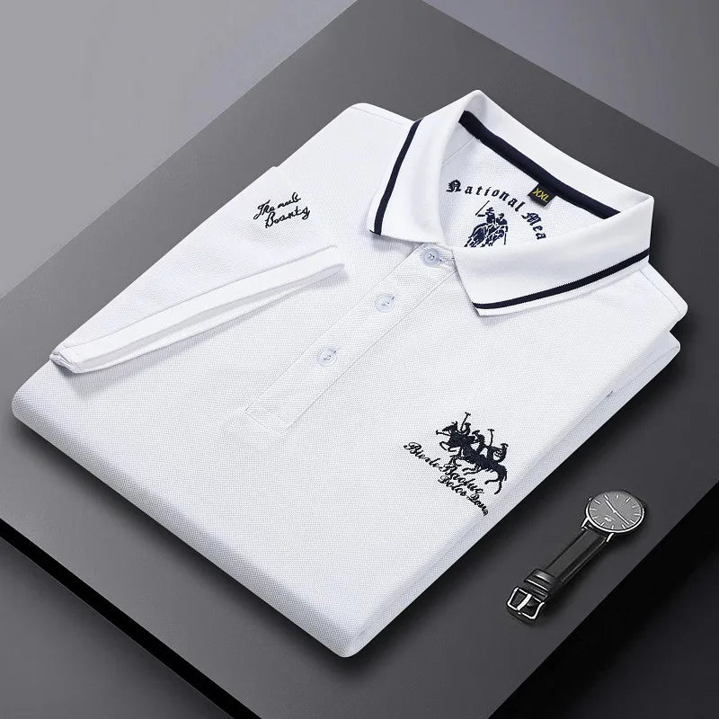 Luksuriøs broderet poloshirt | Stilfuld komfort til sommerdage
