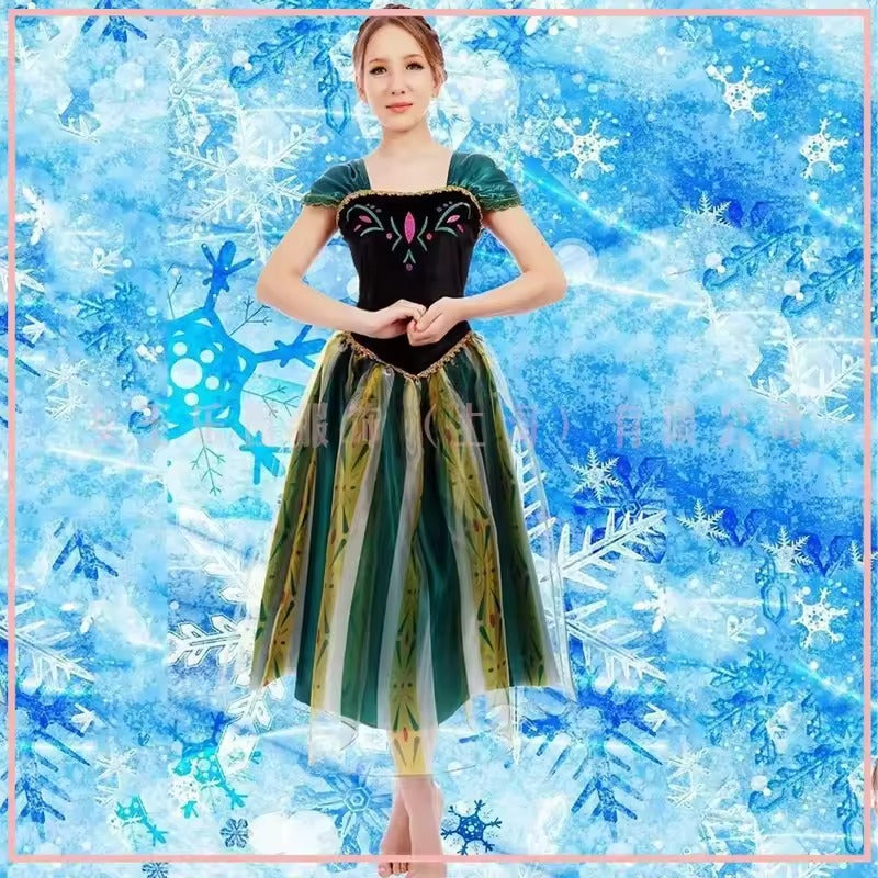FairyGown Prinzessinnenkleid Anna – Blaues Cosplay-Kostüm für Erwachsene