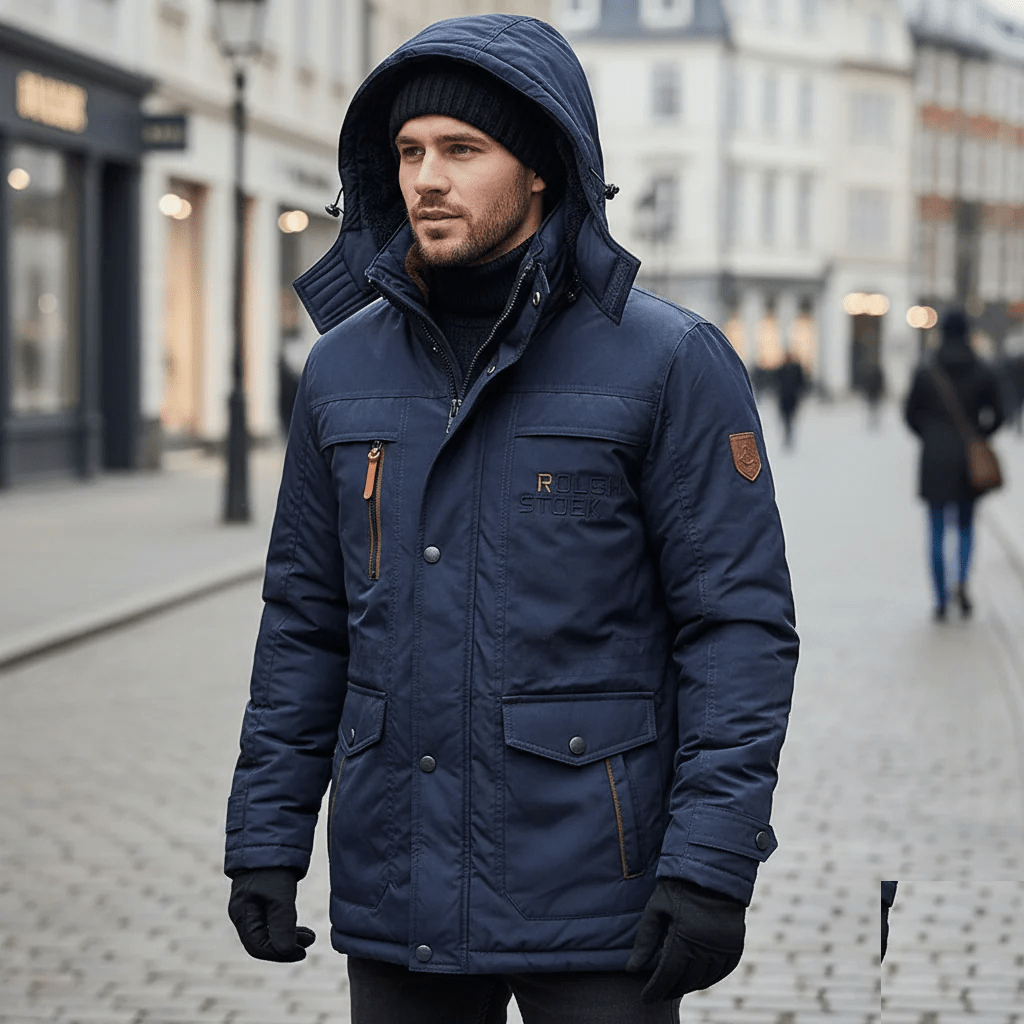 Herren Parka Jacke – Gefüttertes Design mit Kapuze & Funktionaler Verarbeitung