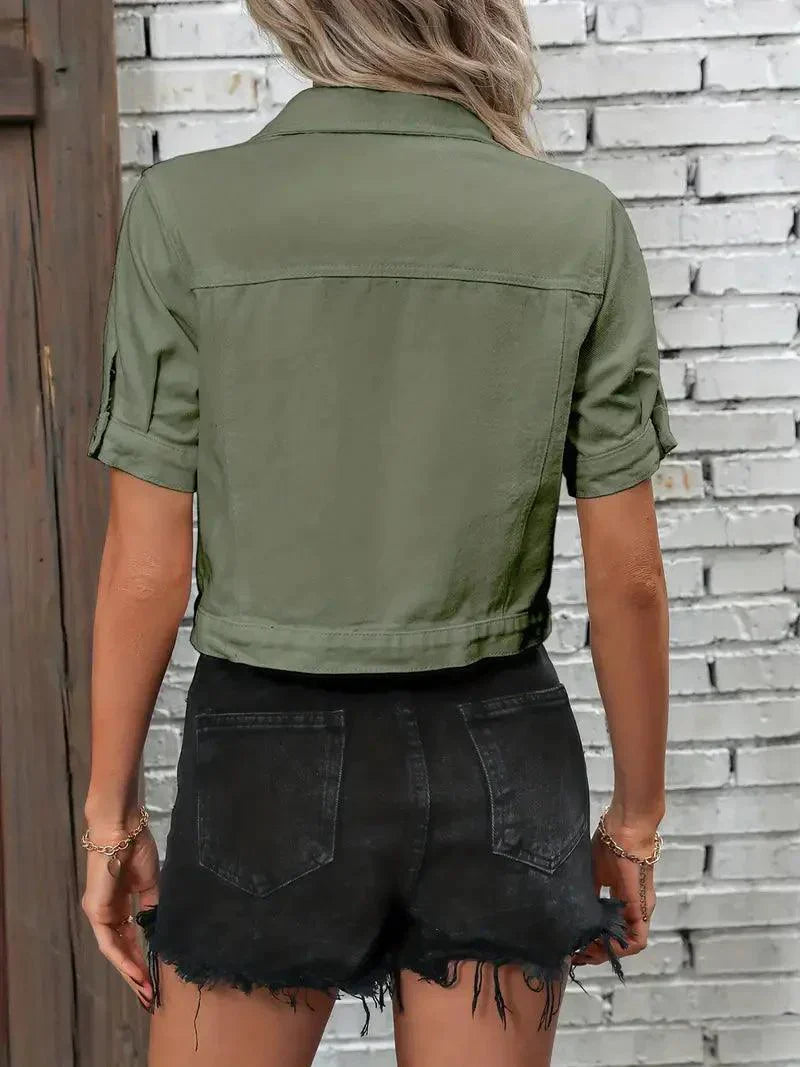 Janca bunda | Krátky rukáv džínová bunda