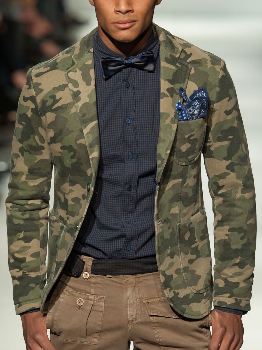 Blazer mimetico casual da uomo con più tasche - audace e alla moda