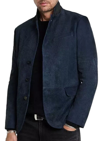 Blazer casual da uomo in lana vintage con bottoni alla caviglia - Stile senza tempo