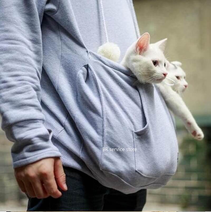 Katzen Hoodie mit Tasche – Weiches Material & Gemütlicher Liegeplatz für Entspannte Kuschelstunden
