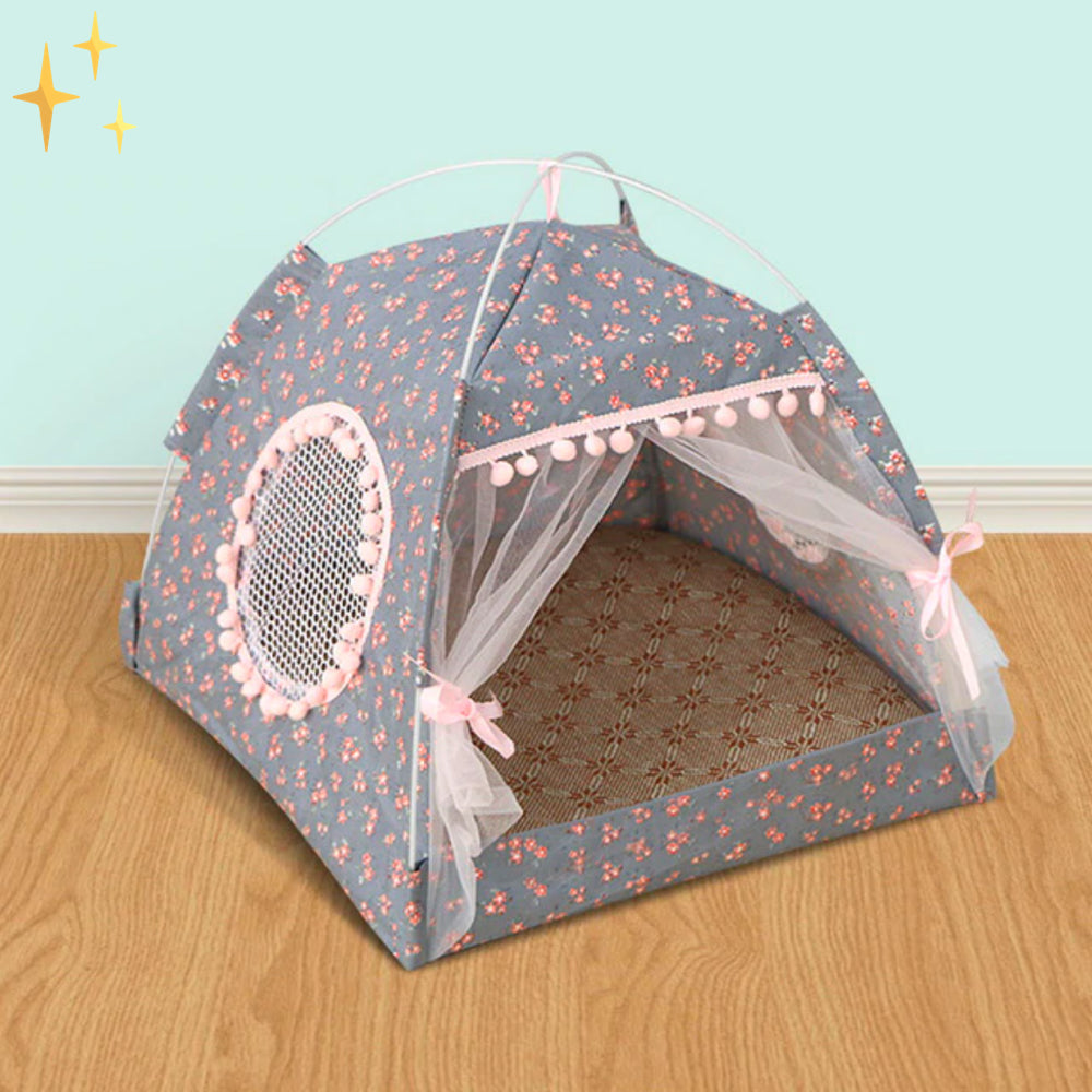 PawHaven – Tenda per animali domestici con tende – Accogliente rifugio per gatti e cani
