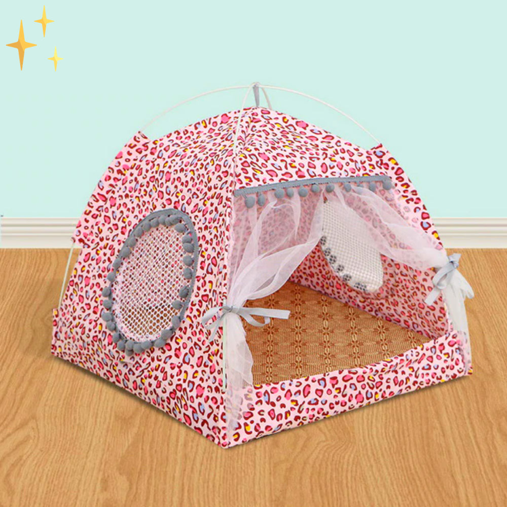PawHaven – Tenda per animali domestici con tende – Accogliente rifugio per gatti e cani