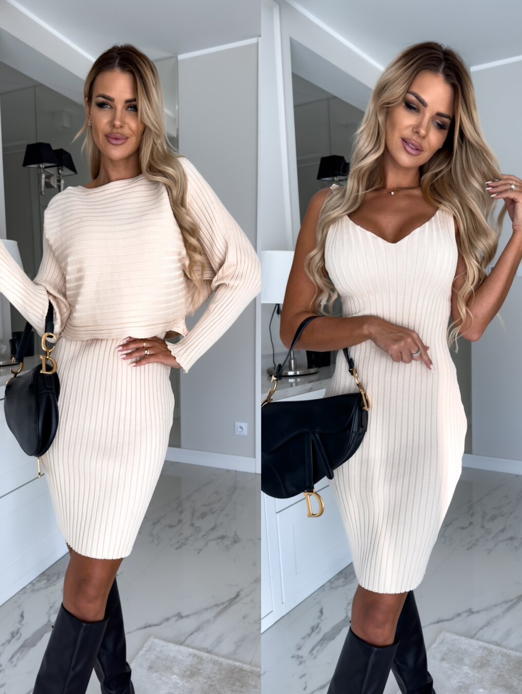 Agna - Zweiteiliges Set (Kleid + Pullover)
