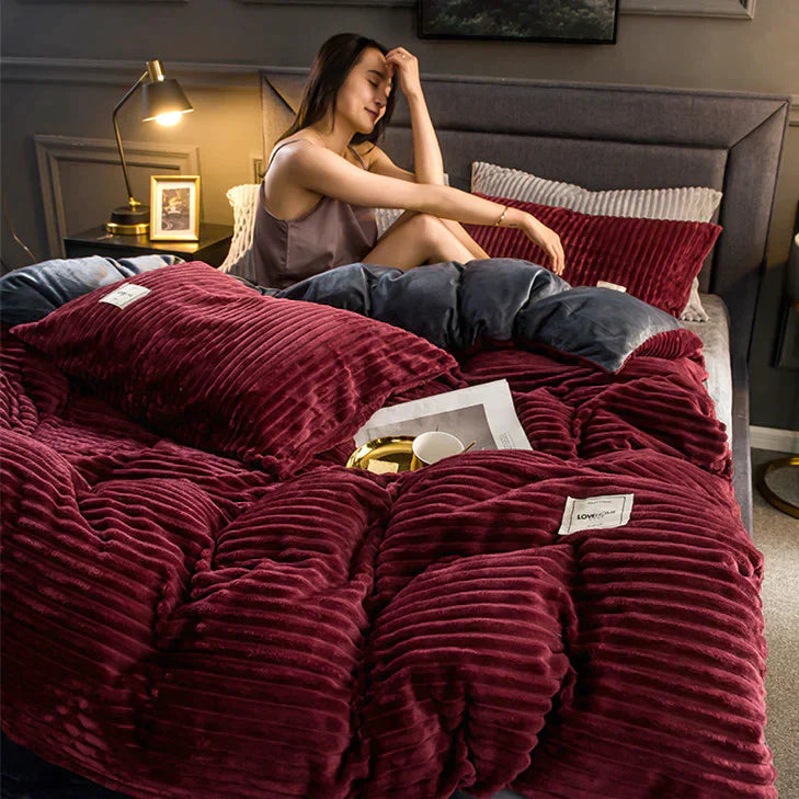 CozyNest – vinter-dynebetræk fløjl-fleece – varmt, luksuriøst & nemt at vedligeholde