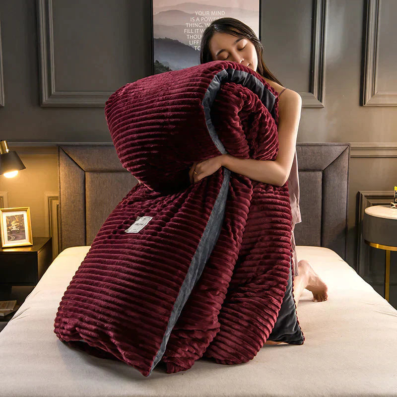 CozyNest – vinter-dynebetræk fløjl-fleece – varmt, luksuriøst & nemt at vedligeholde