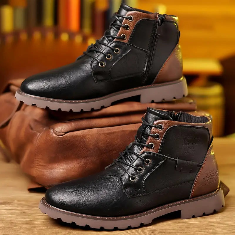 Tim Lederstiefel | Stylische Herrenstiefel mit Reißverschluss