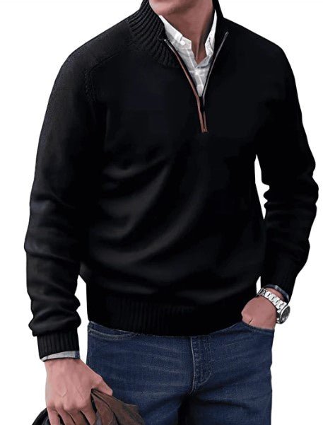 Lennard I maglione da uomo con cerniera – elegante e comodo