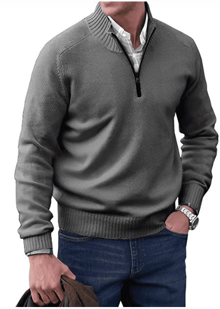 Lennard I maglione da uomo con cerniera – elegante e comodo