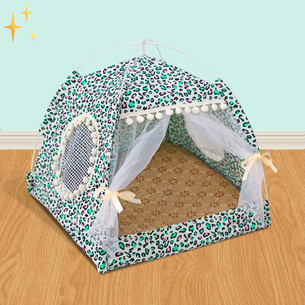 PawHaven – Tenda per animali domestici con tende – Accogliente rifugio per gatti e cani