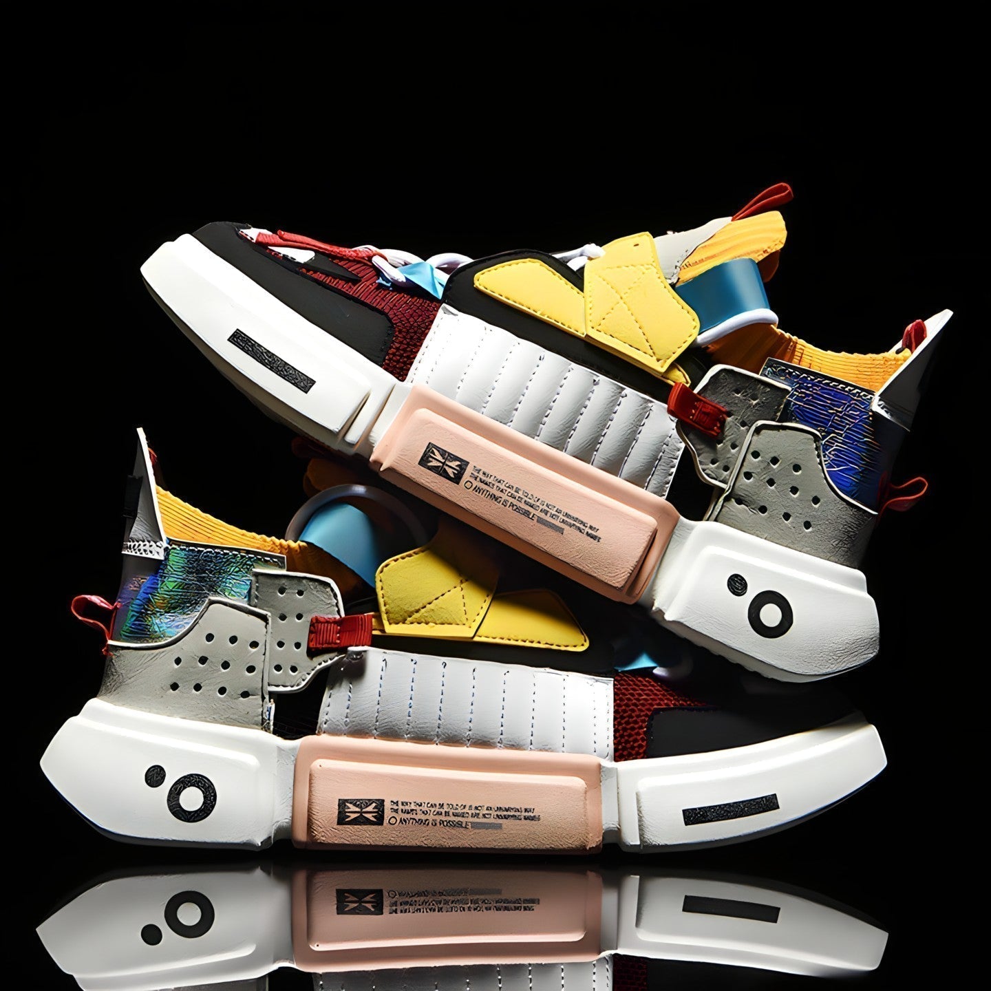 Streetwear-sneakers – lette træningssko i iøjnefaldende farvemix