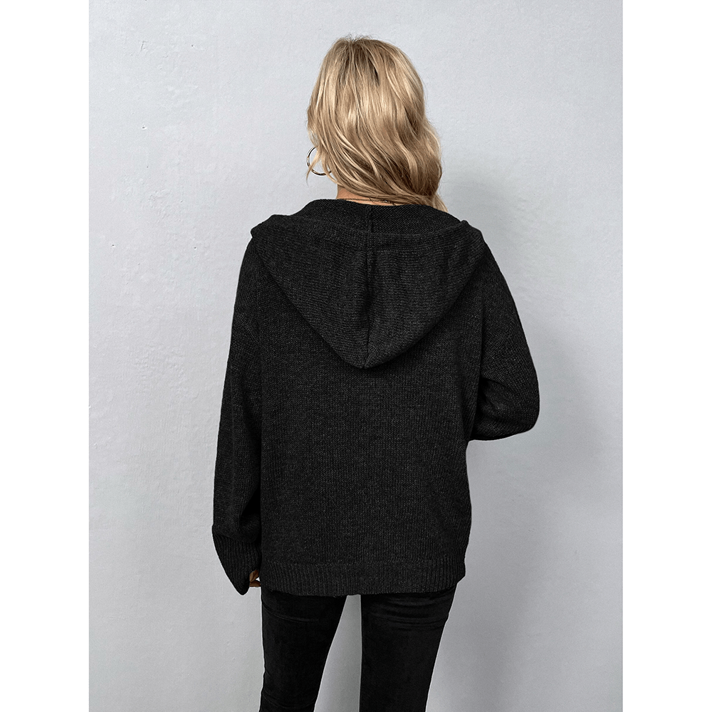 Kuschelige Strickjacke mit Kapuze - Blaine
