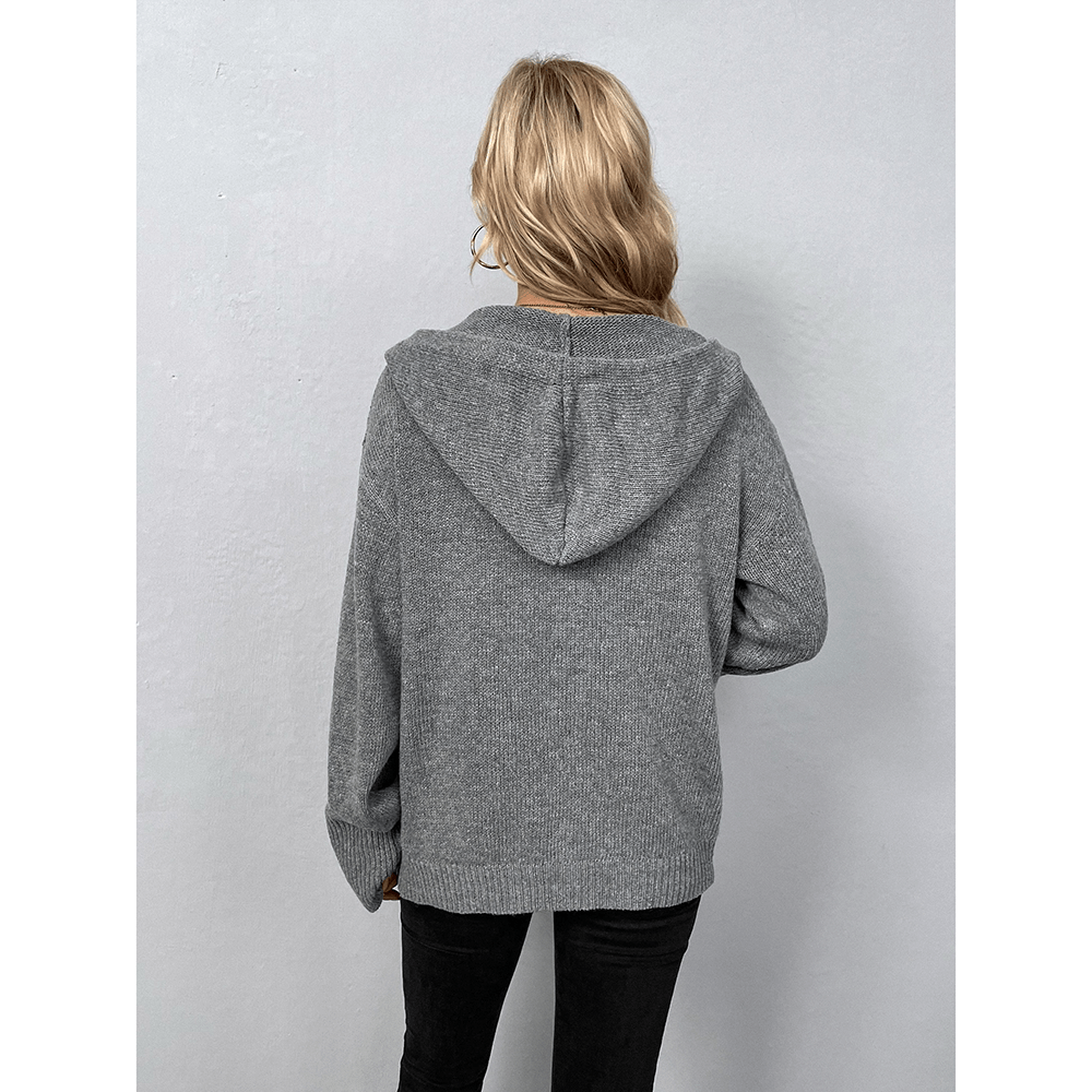 Kuschelige Strickjacke mit Kapuze - Blaine