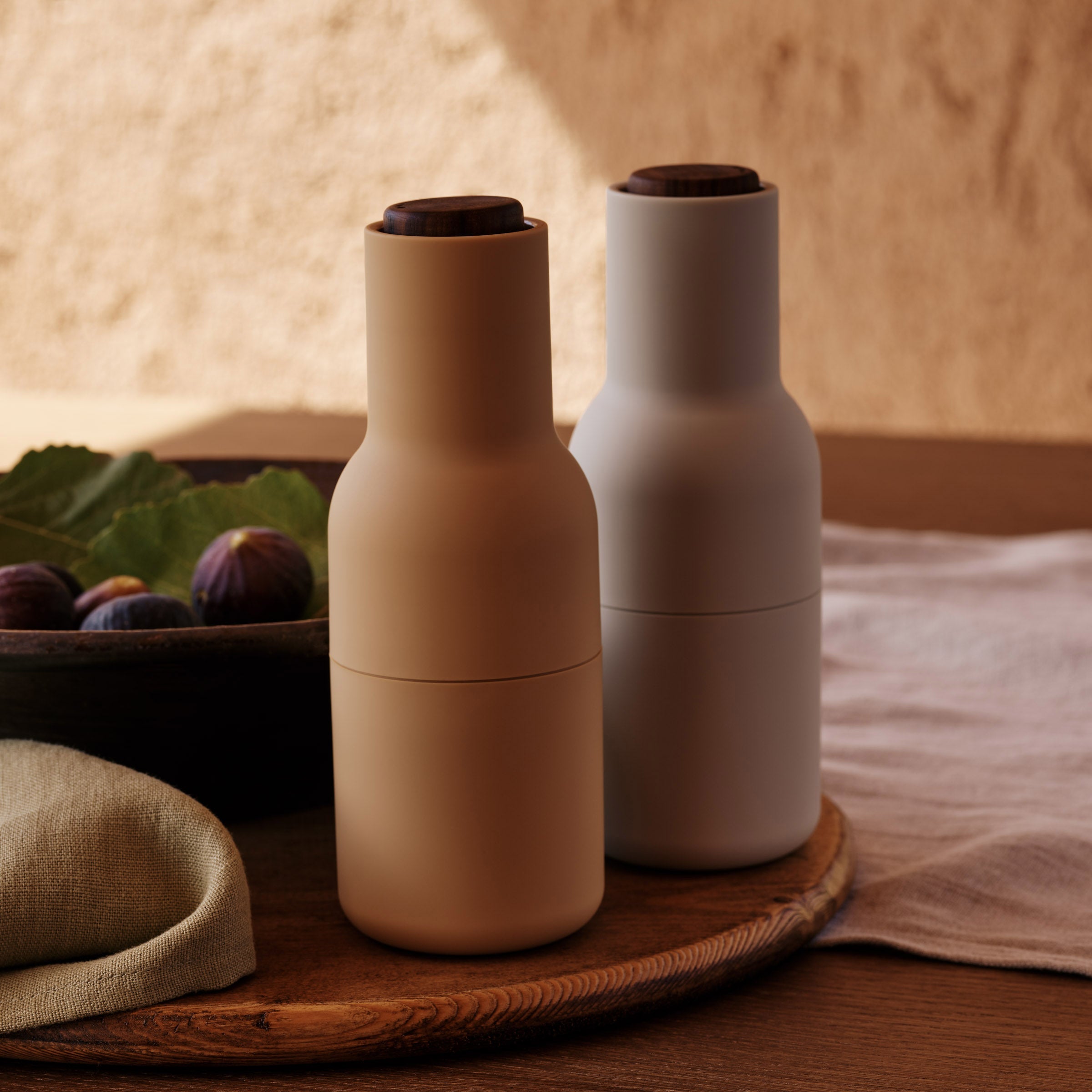 Culina – Flaschenmühlen 2er-Set Salz & Pfeffer – Keramikmahlwerk modern