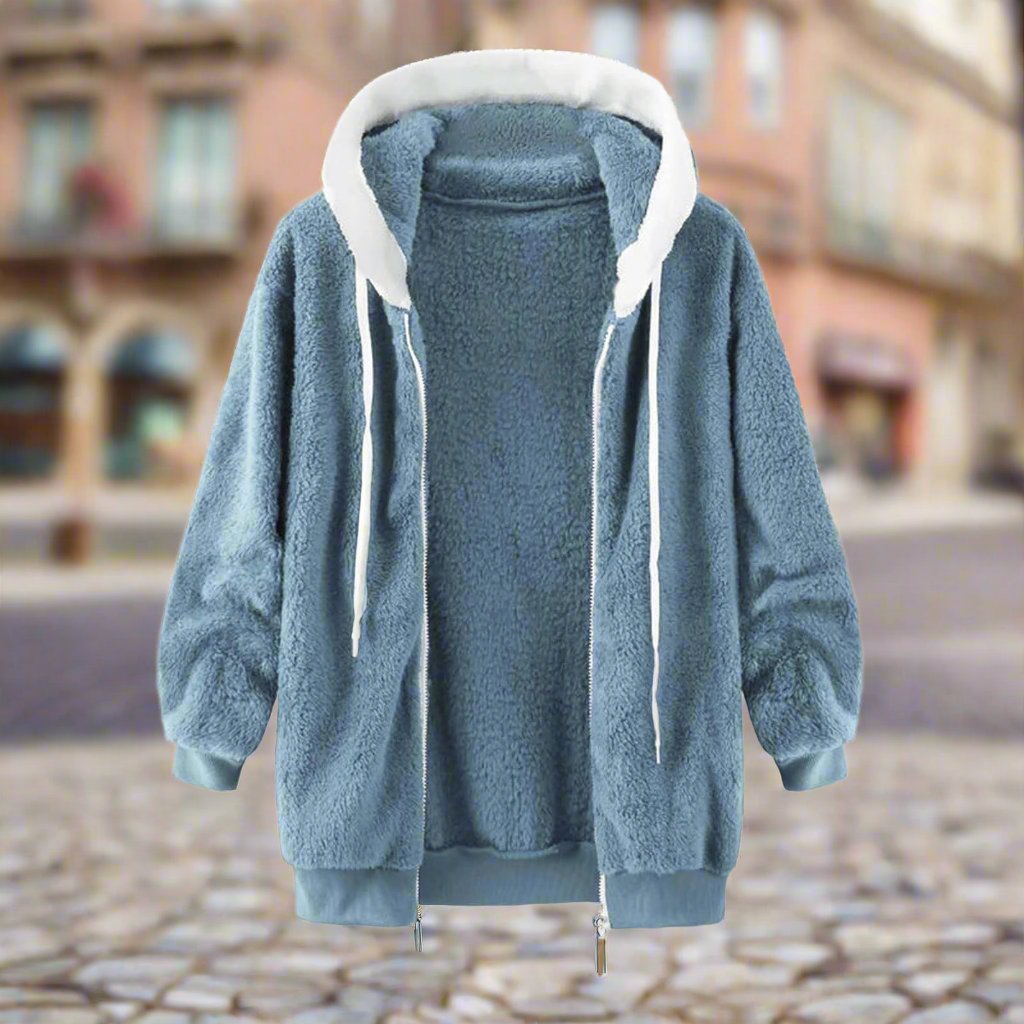 Nikita-jakke – varm oversize-teddyjakke til damer