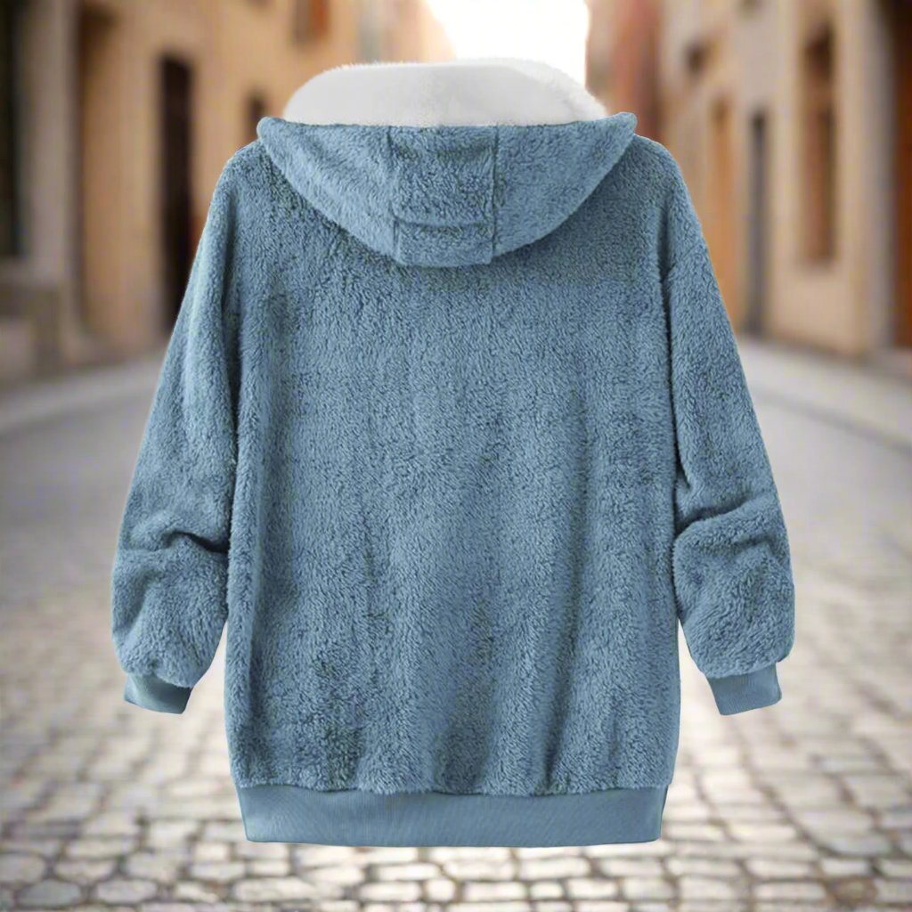 Nikita-jakke – varm oversize-teddyjakke til damer