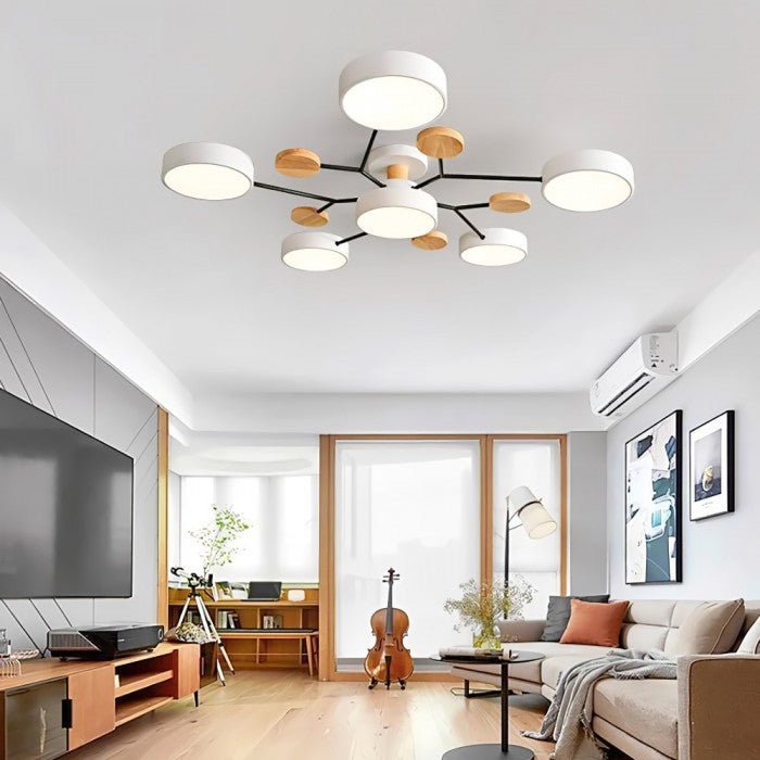 Lampada da soffitto scandinava – Design ramificato, elegante e sostenibile con tecnologia LED