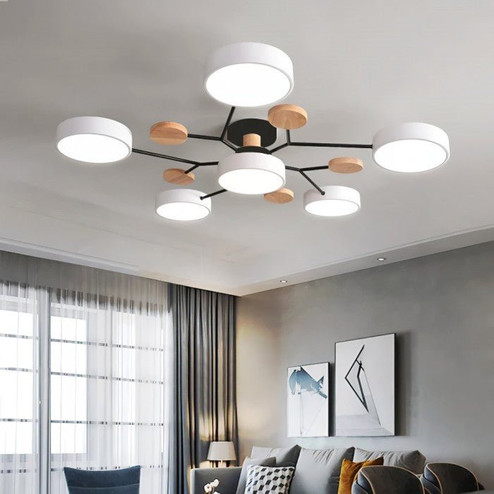 Lampada da soffitto scandinava – Design ramificato, elegante e sostenibile con tecnologia LED