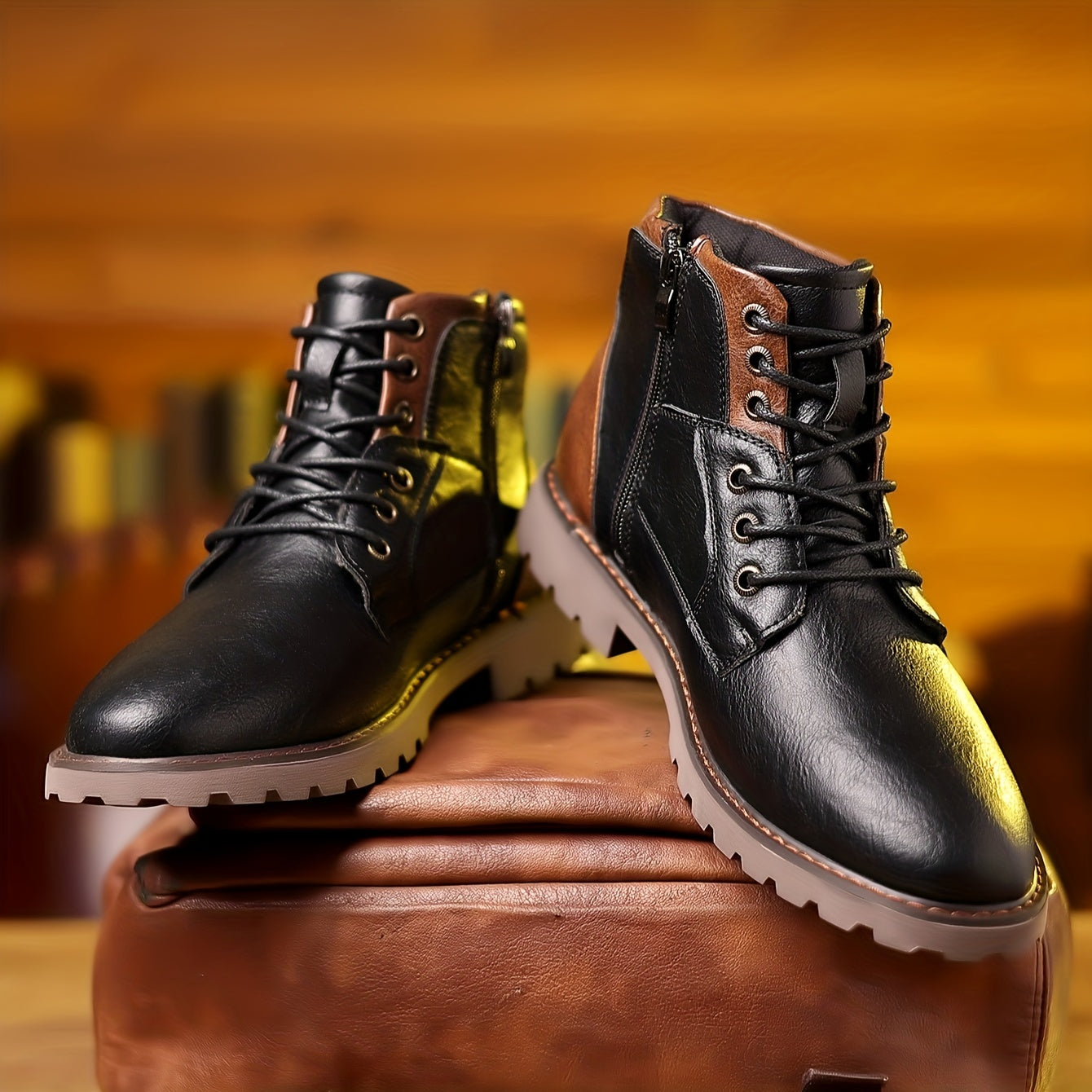 Herren Lederstiefel mit Reißverschluss - zeitloses und praktisches Design