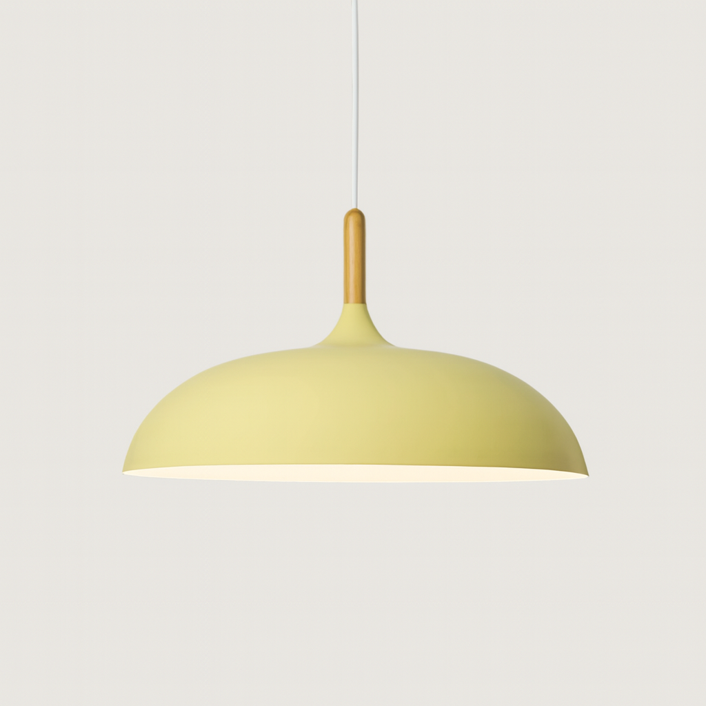 Nordylight – Pendelampe Pastel Metal & Træ – Justerbar Retro Design
