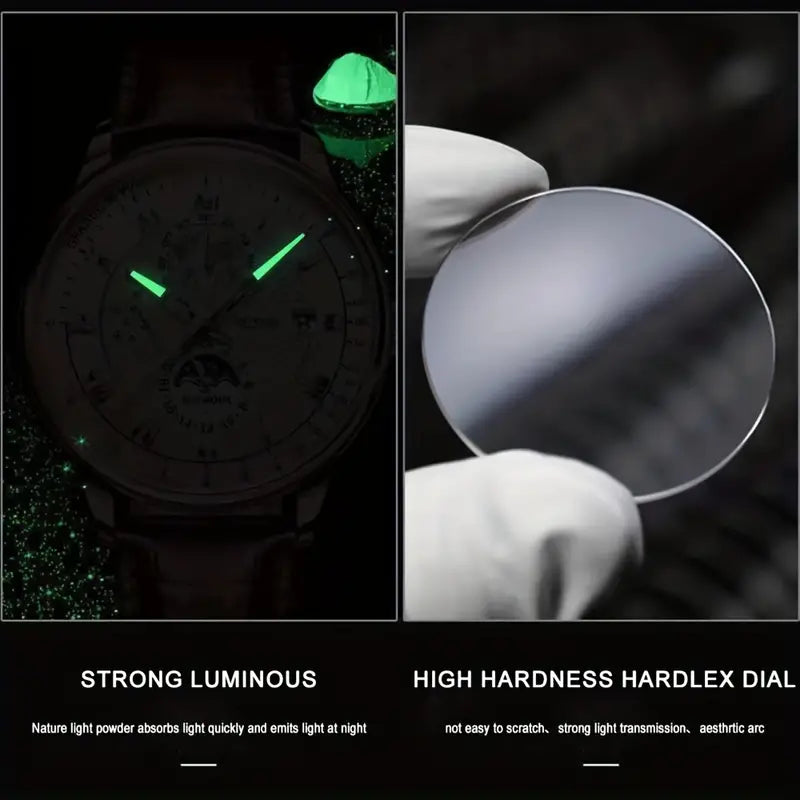 PhaseClock Green – Mechanische Luxusuhr mit Mondphasenanzeige
