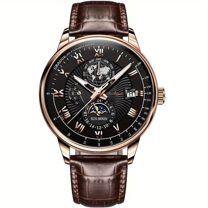 PhaseClock Green – Mechanische Luxusuhr mit Mondphasenanzeige