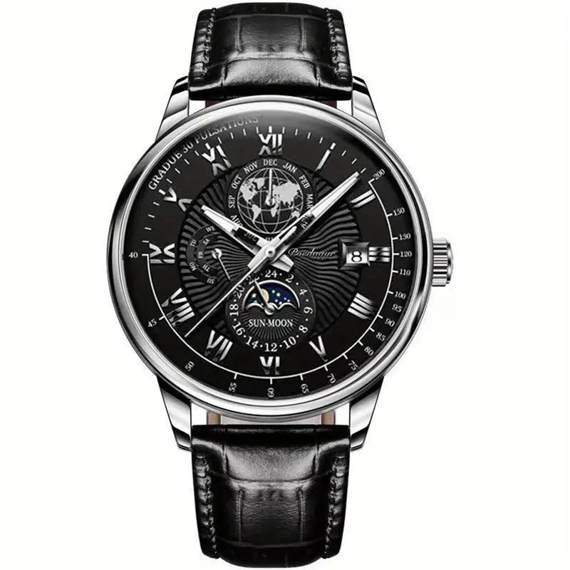 PhaseClock Green – Mechanische Luxusuhr mit Mondphasenanzeige