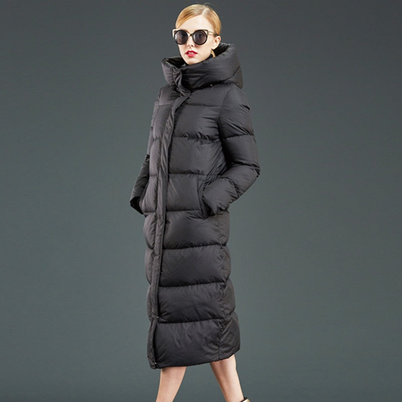 Zavando Élégance - Manteau en duvet plus long pour style et chaleur