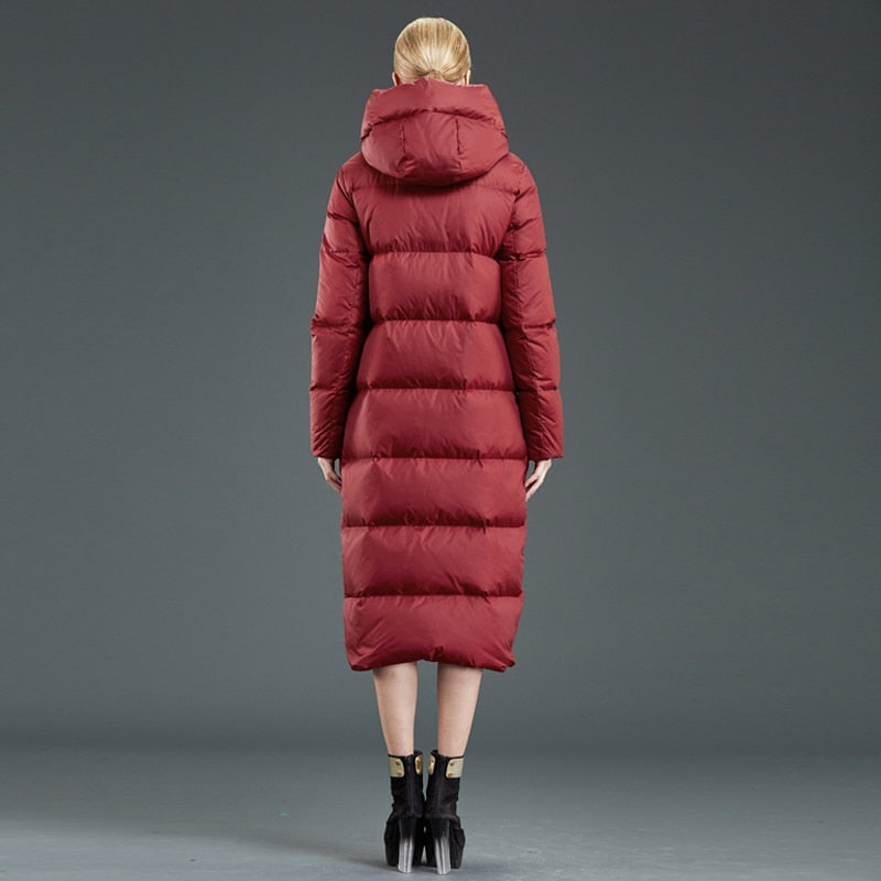 Zavando Élégance - Manteau en duvet plus long pour style et chaleur