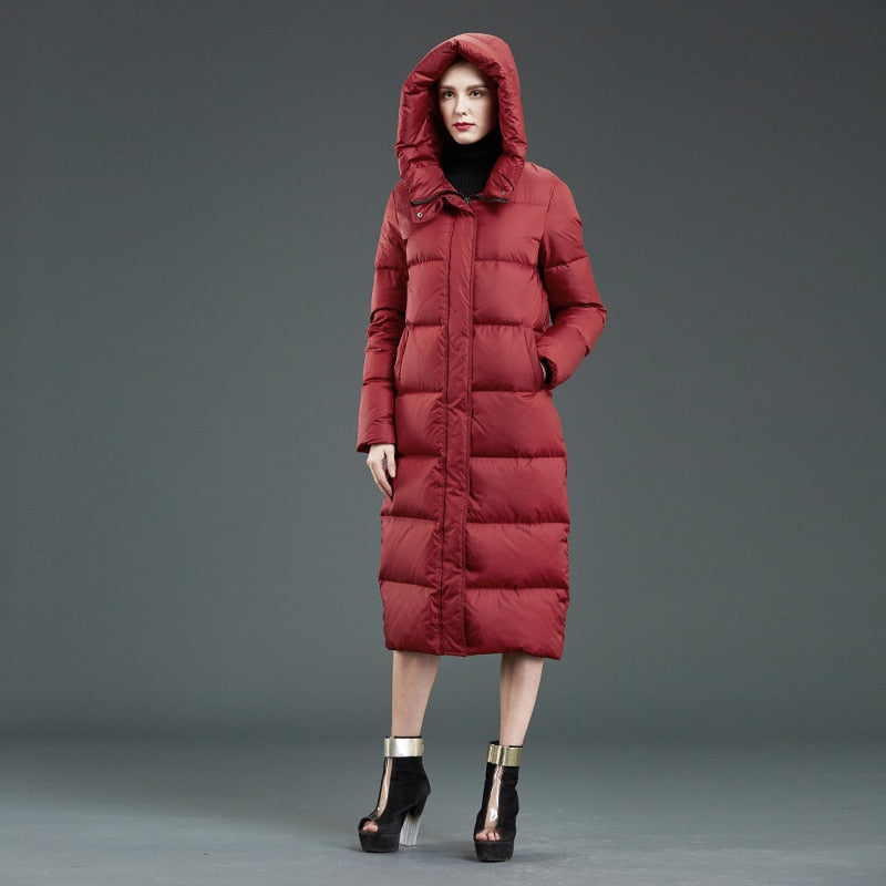 Zavando Élégance - Manteau en duvet plus long pour style et chaleur