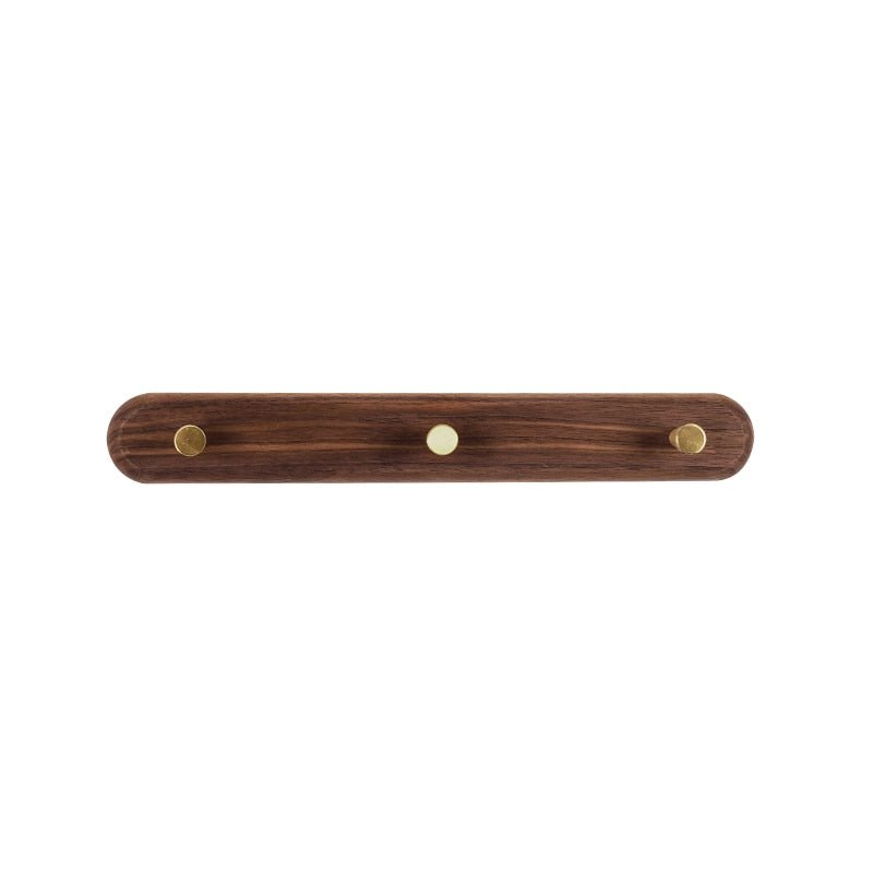 LignaHook – Holz-Wandgarderobe mit Messinghaken – Moderne Wohnaufbewahrung