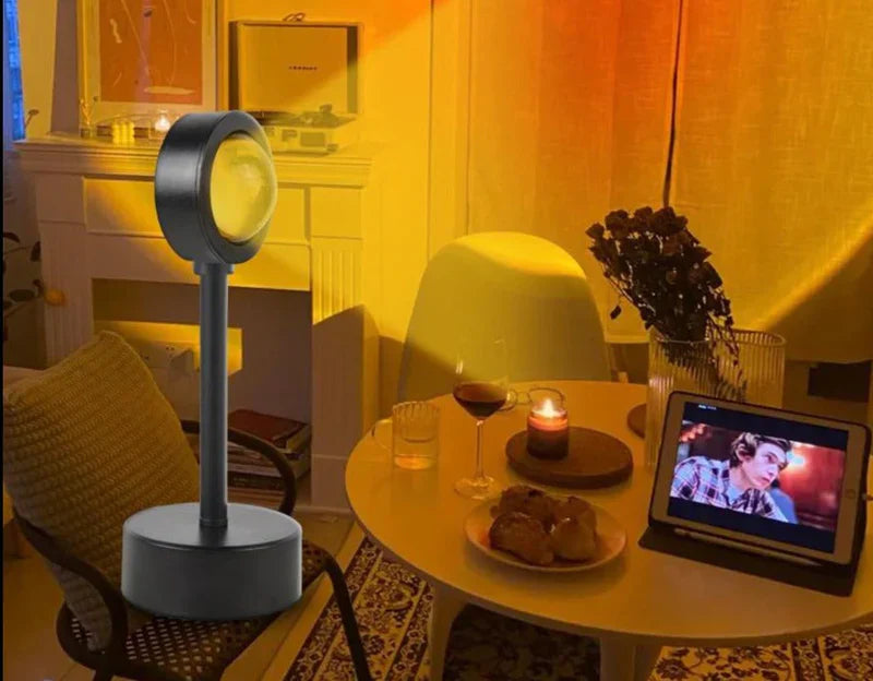 Sonnenuntergangslampe mit 4 Farben - GlowSphere | Stimmungsvolle Beleuchtung für jeden Raum