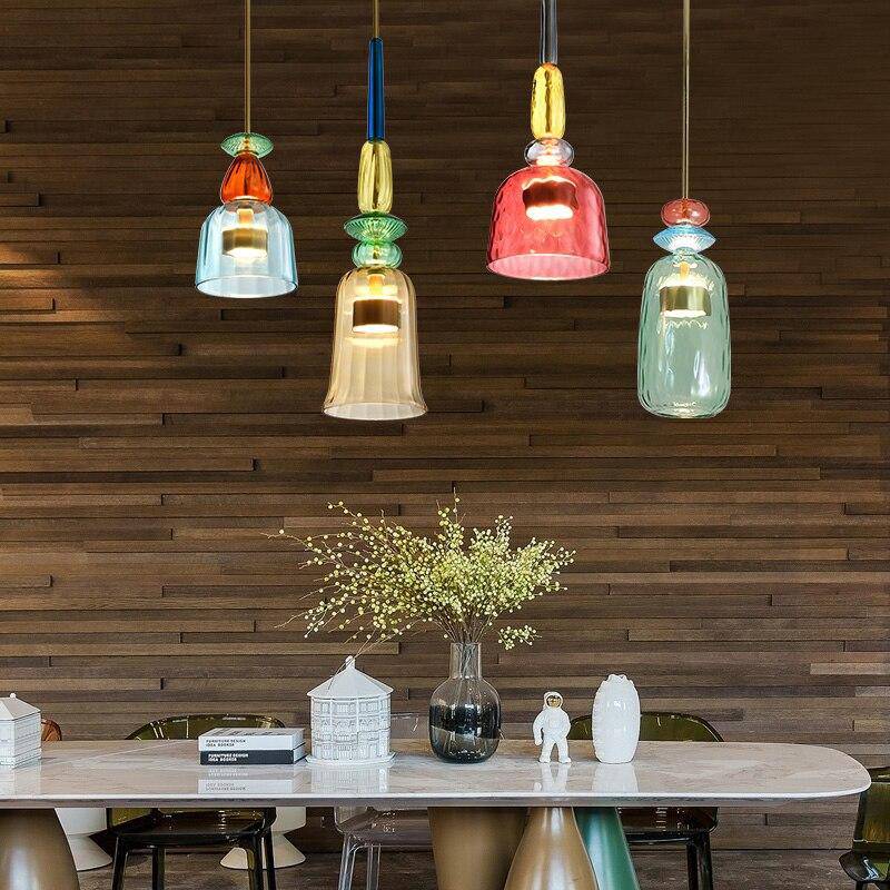 LumiColore – Farverig glasloftlampe LED – Moderne & stemningsfuld