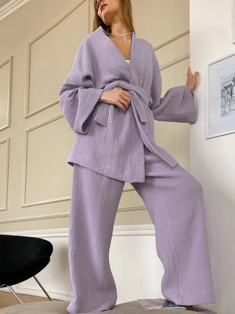 Elegantes bequemes Kimono-Set für Frauen - Haliya